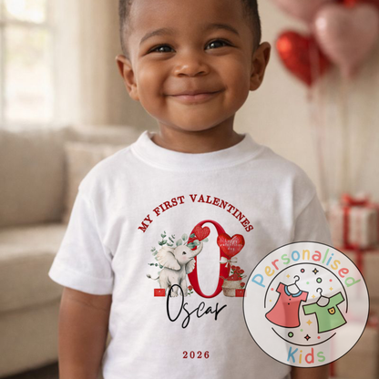 Personalised “My First Valentines” T-Shirt V026