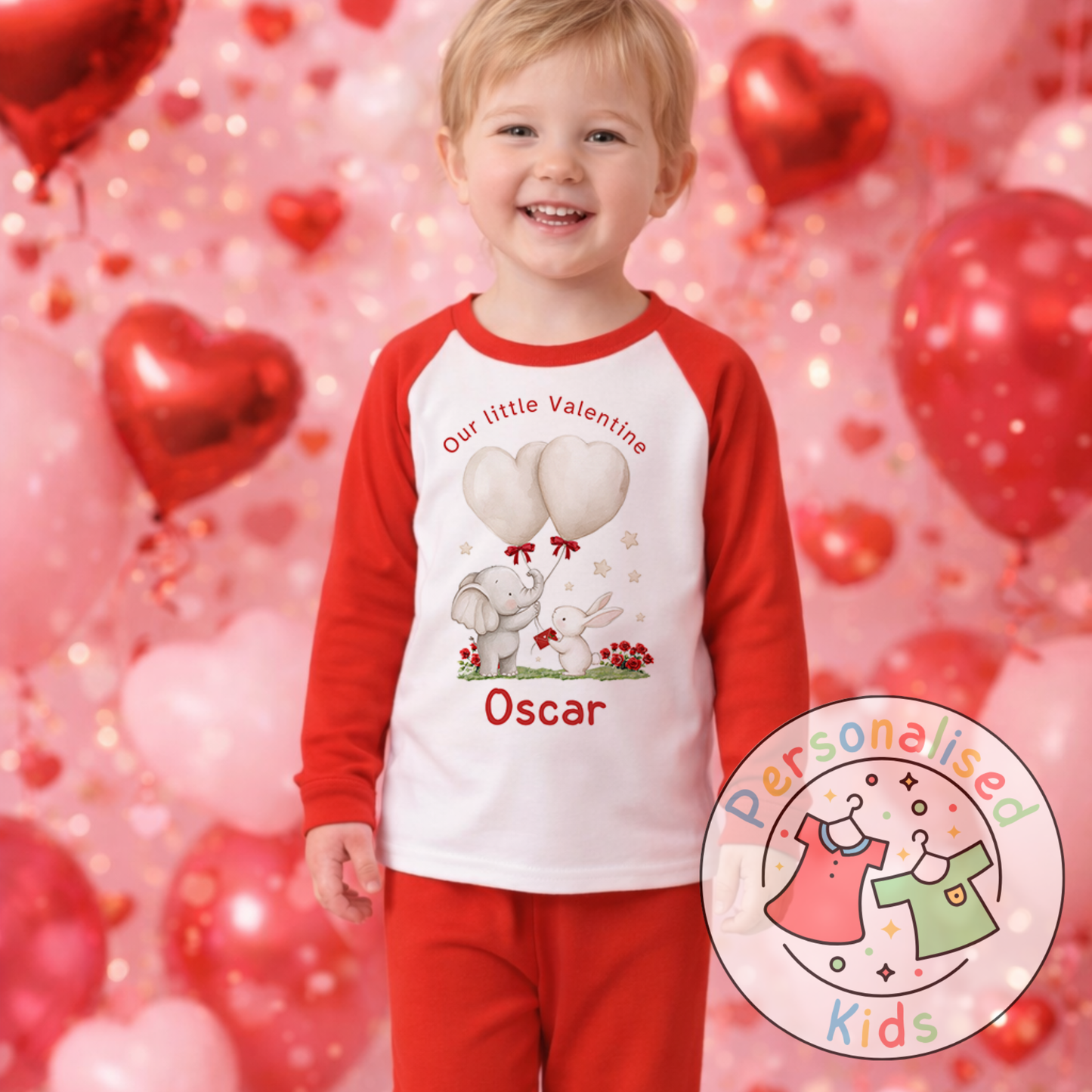 Personalised Valentine’s Pyjamas – Our Little Valentine V006
