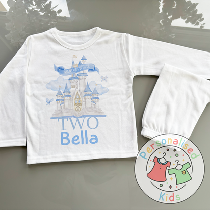 “When I Wake Up I Will Be…” Fairy Tale Castle Birthday Pyjamas – A Dreamy Way to Celebrate!