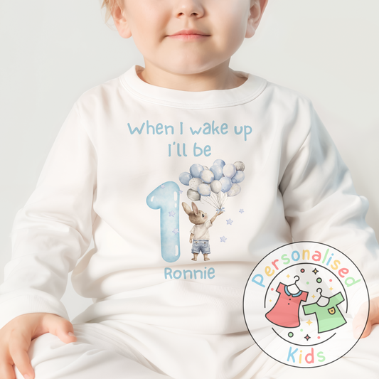 Personalized Blue Floppy's Rabbit Pyjamas – Soft, Snuggly & Perfectly Personal