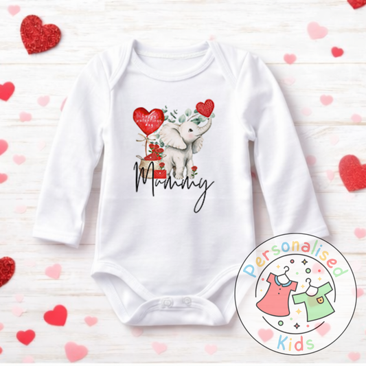 Personalised Valentine’s Baby Grow, T-Shirt, Bodysuit or Romper V013