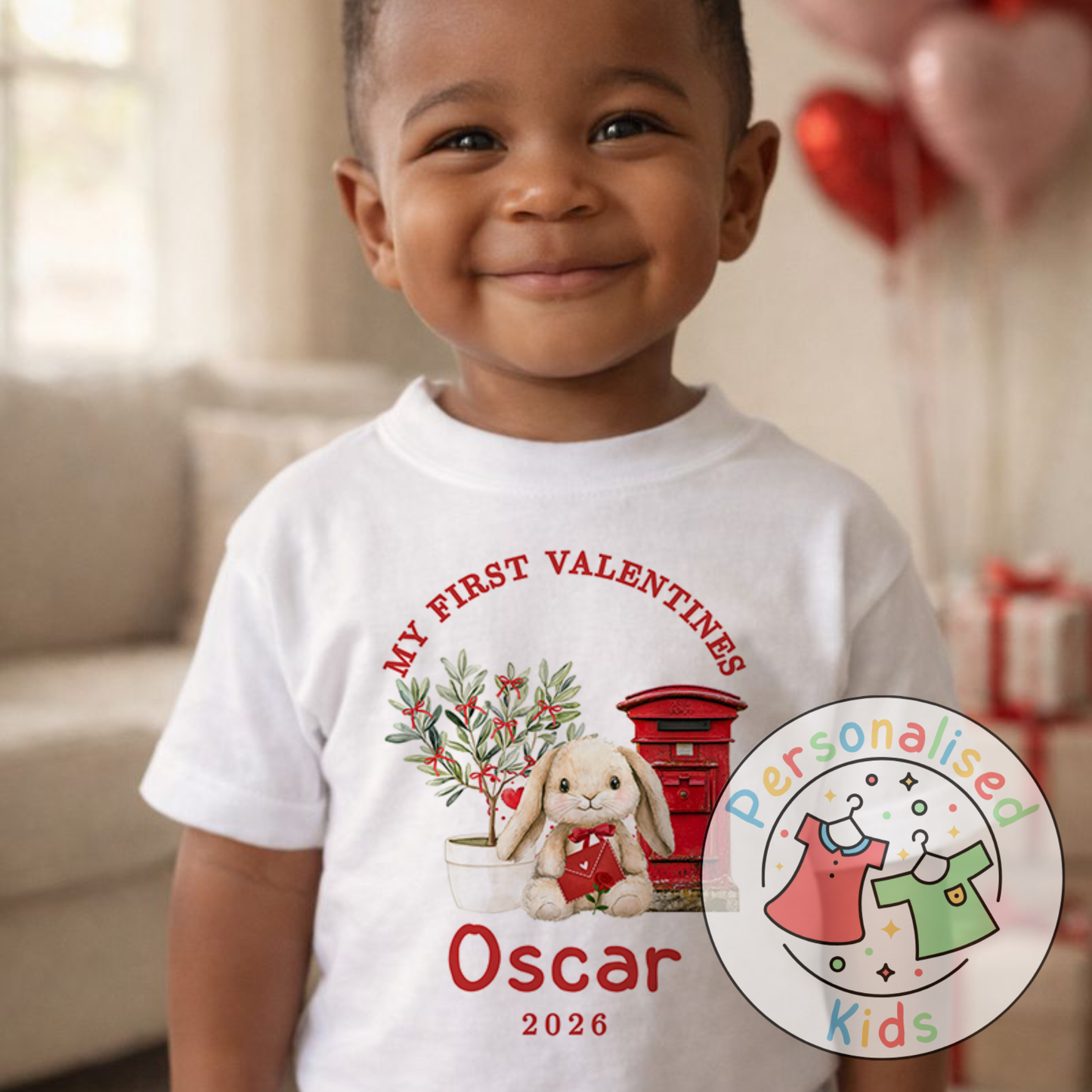 Personalised “My First Valentines” T-Shirt V023