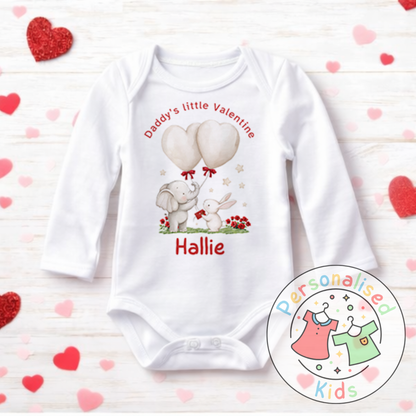 Personalised Valentine’s Baby Grow, T-Shirt, Bodysuit or Romper V006