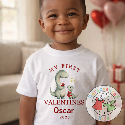 Personalised “My First Valentines” T-Shirt V024