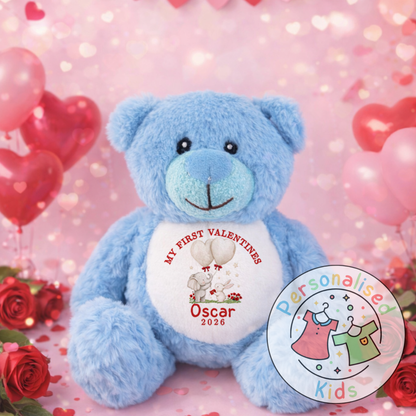 Personalised “My First Valentine’s” Teddy Bear – Custom Name Keepsake Plush Gift V046