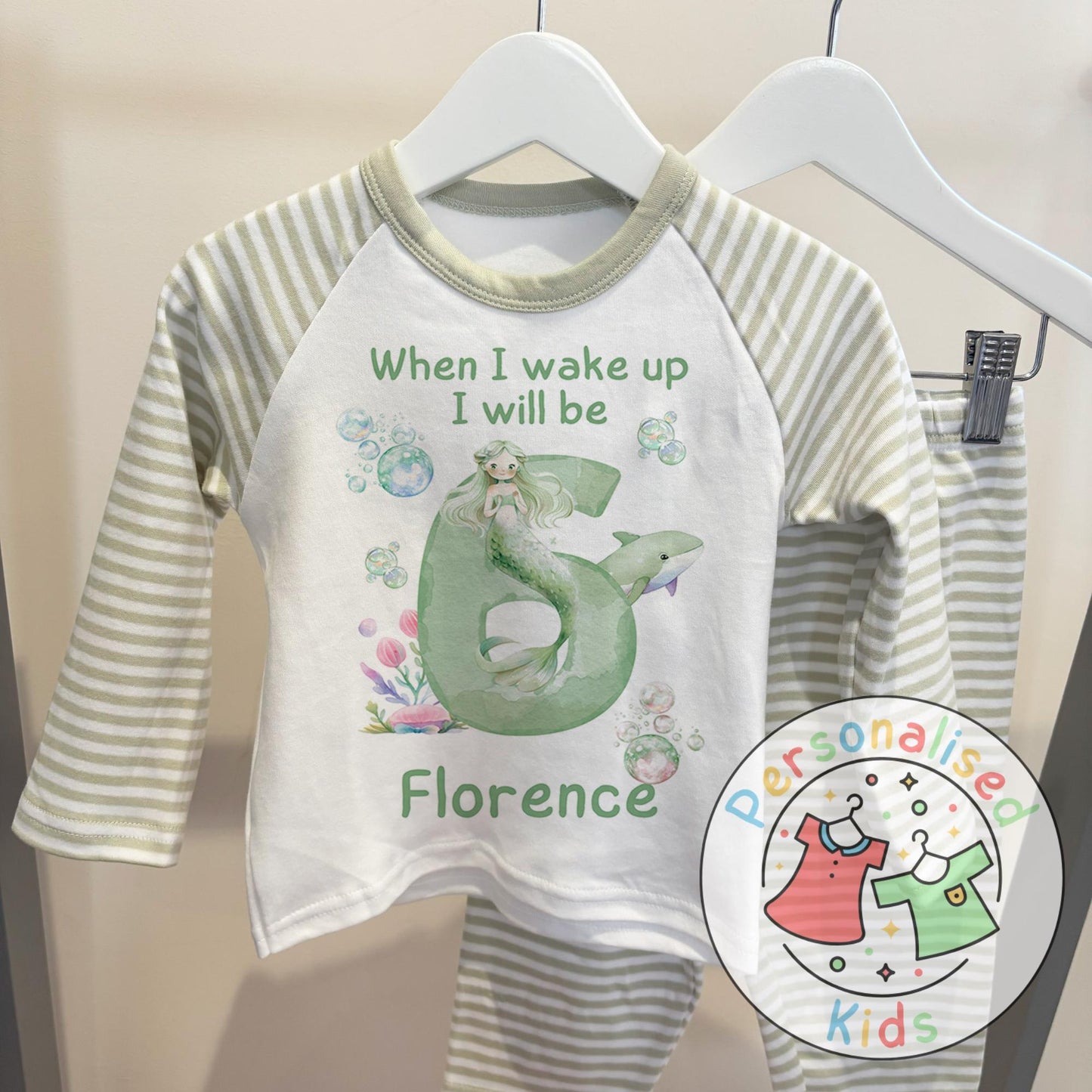 Personalized Mermaid Birthday Pyjamas – Magical Dreams for Your Little Mermaid!
