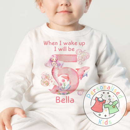 Personalized Mermaid Birthday Pyjamas – Magical Dreams for Your Little Mermaid!
