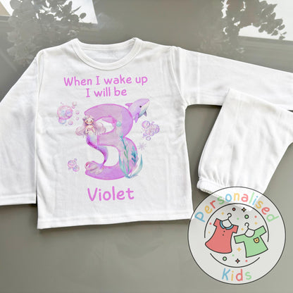 Personalized Mermaid Birthday Pyjamas – Magical Dreams for Your Little Mermaid!