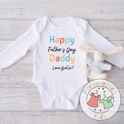 Personalised Father’s Day Baby Grow – “Happy Father’s Day Daddy”