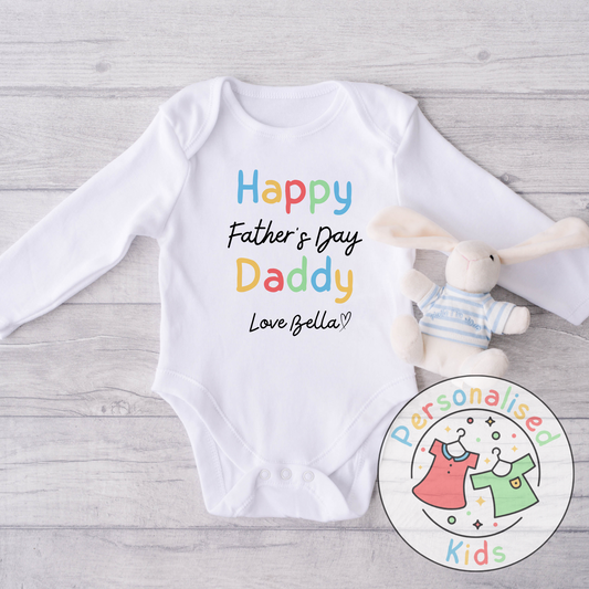 Personalised Father’s Day Baby Grow – “Happy Father’s Day Daddy”