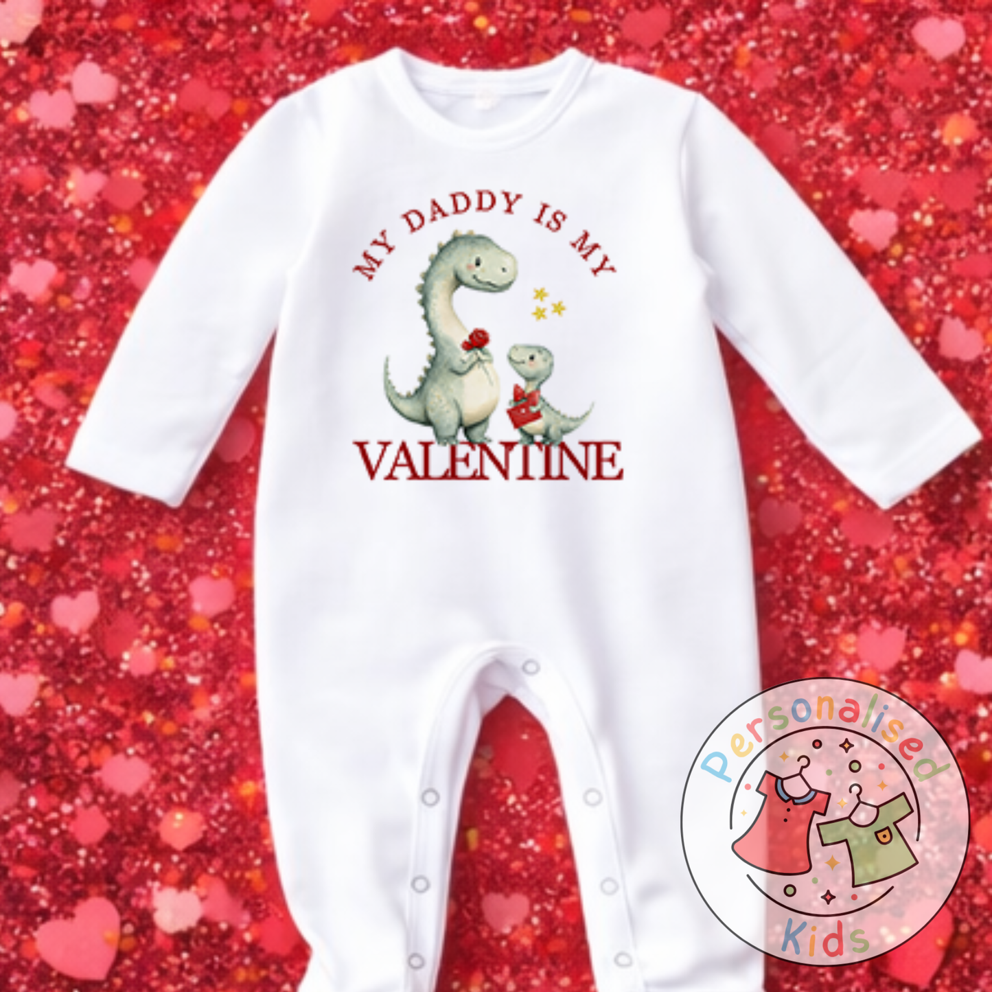 Personalised Valentine’s Baby Grow, T-Shirt, Bodysuit or Romper V010