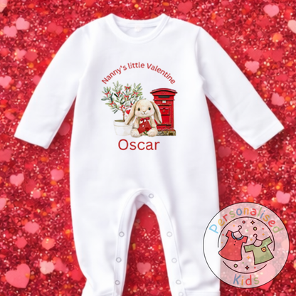 Personalised Valentine’s Baby Grow, T-Shirt, Bodysuit or Romper V009
