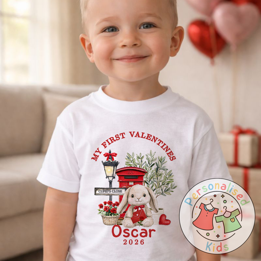 Personalised “My First Valentines” T-Shirt V017