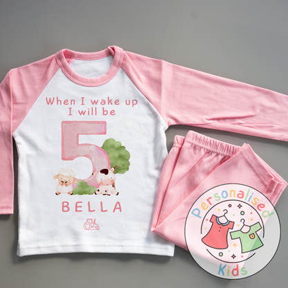 Personalized Farm Animal Birthday Pyjamas – Perfect for Little Farmers!