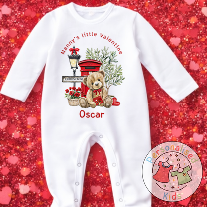 Personalised Valentine’s Baby Grow, T-Shirt, Bodysuit or Romper V004