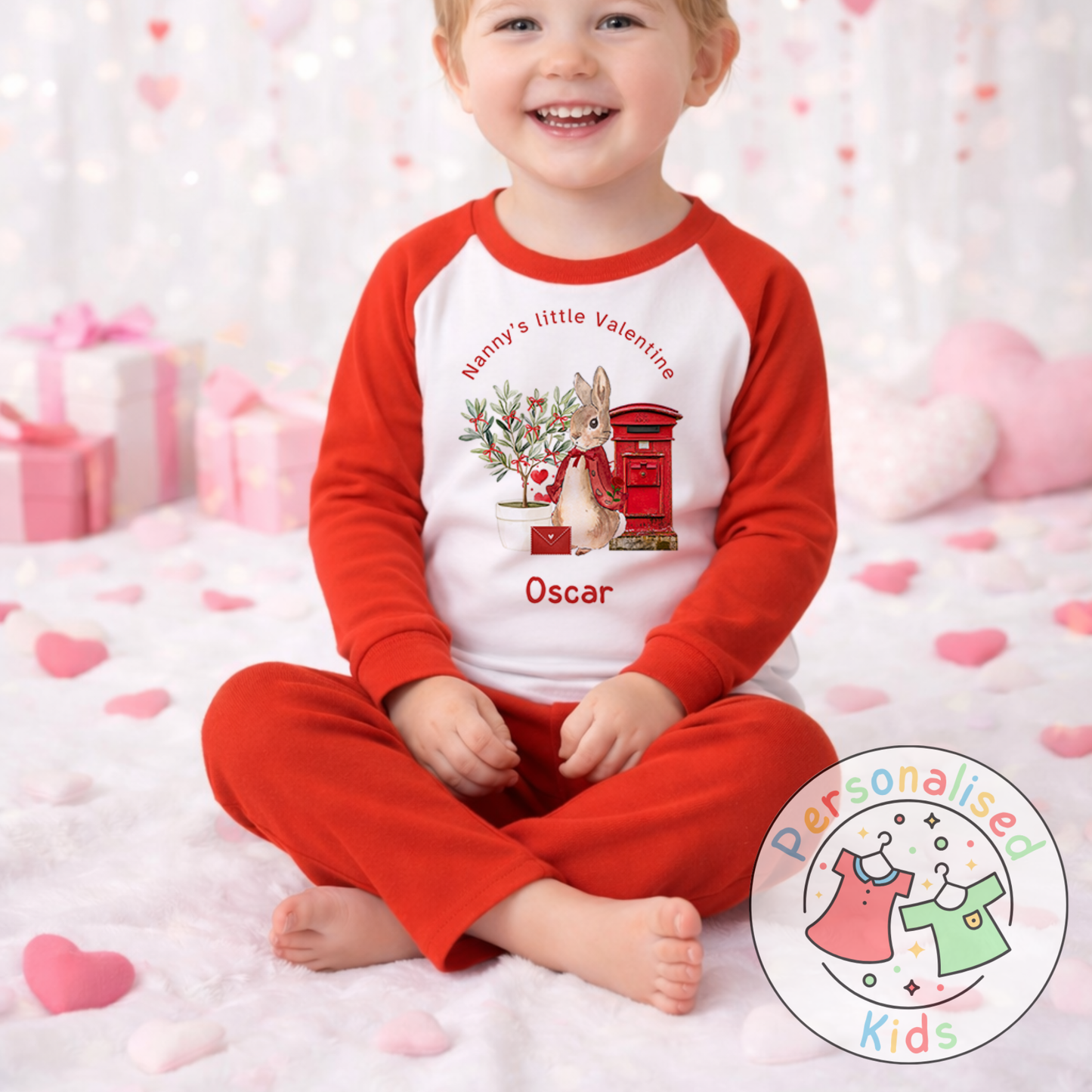 Personalised Valentine’s Pyjamas – Our Little Valentine V007