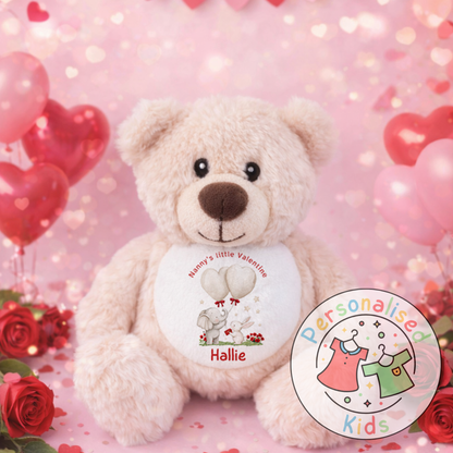 Personalised Valentine’s Teddy Bear – Custom Name Plush Gift V032