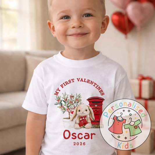 Personalised “My First Valentines” T-Shirt V023