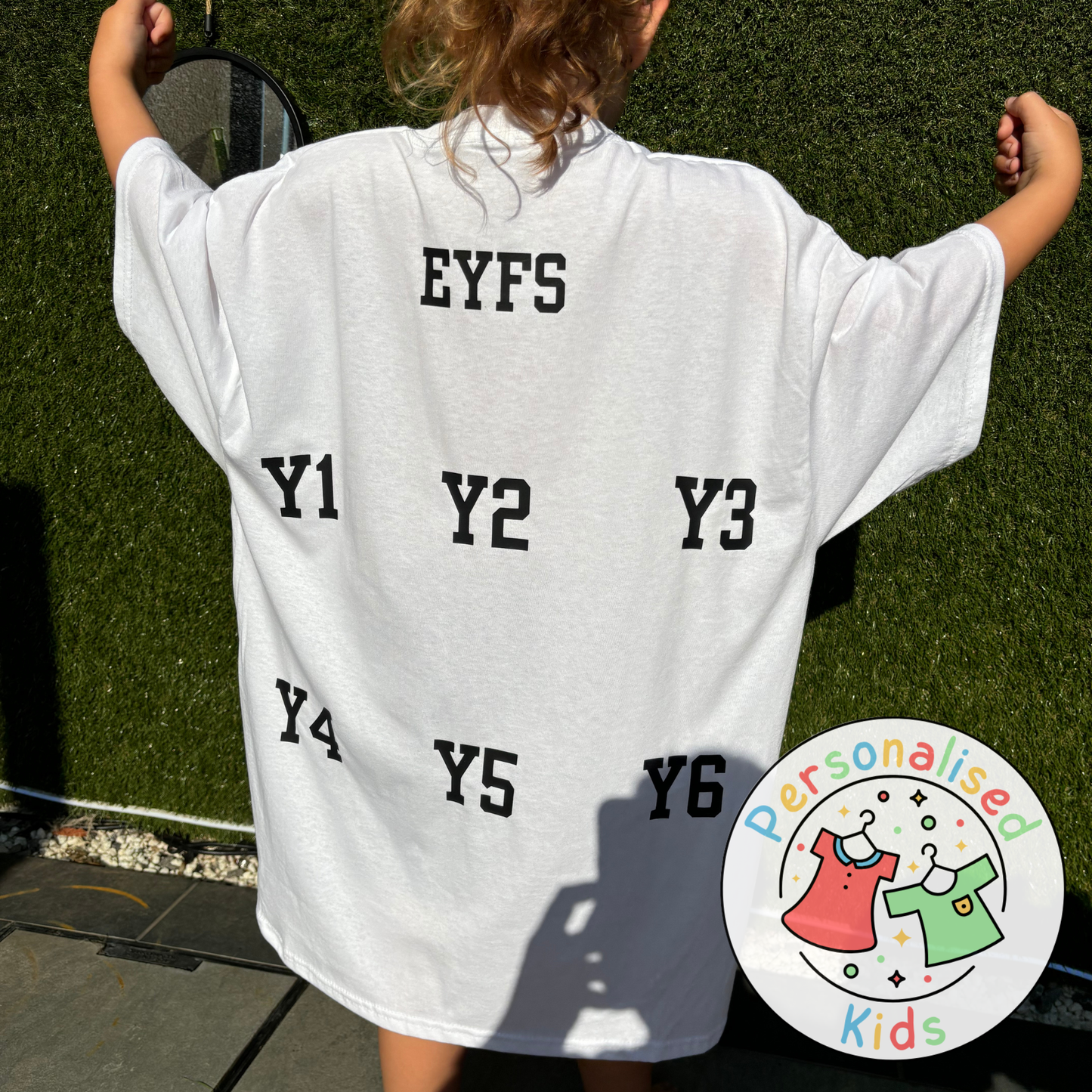 Personalised School Memory Handprint T-Shirt – Leavers Keepsake Shirt