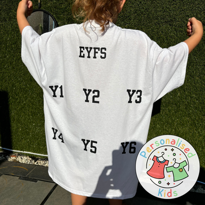 Personalised School Memory Handprint T-Shirt – Leavers Keepsake Shirt