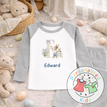 Personalised Initial Bunny Pyjama Set (Custom Name) | BE005