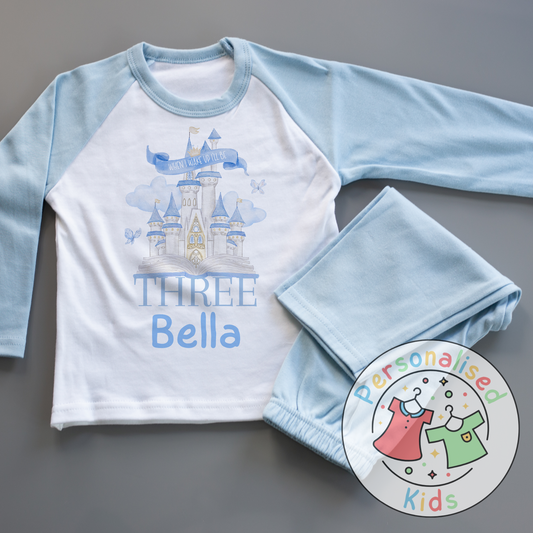 “When I Wake Up I Will Be…” Fairy Tale Castle Birthday Pyjamas – A Dreamy Way to Celebrate!
