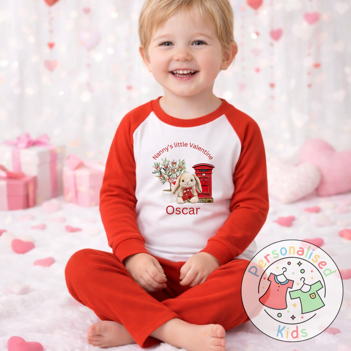 Personalised Valentine’s Pyjamas – Our Little Valentine V009