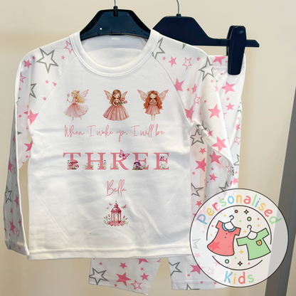Personalised Fairy Birthday Pyjamas – “When I Wake Up, I Will Be” Design