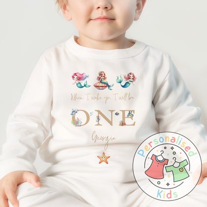 Personalised Mermaid Birthday Pyjamas – “When I Wake Up, I Will Be” Design