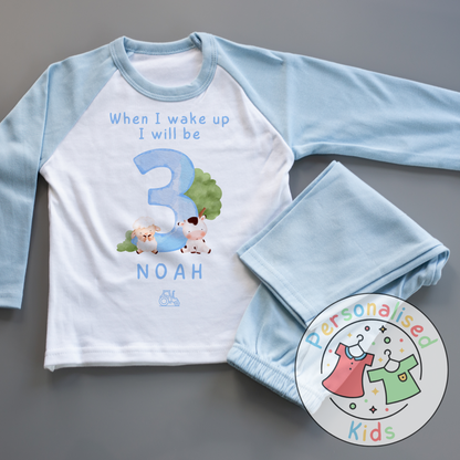 Personalized Farm Animal Birthday Pyjamas – Perfect for Little Farmers!