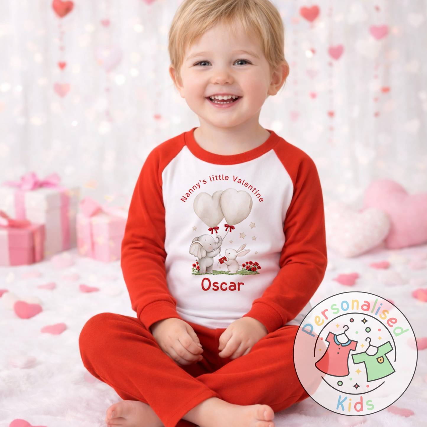 Personalised Valentine’s Pyjamas – Our Little Valentine V006