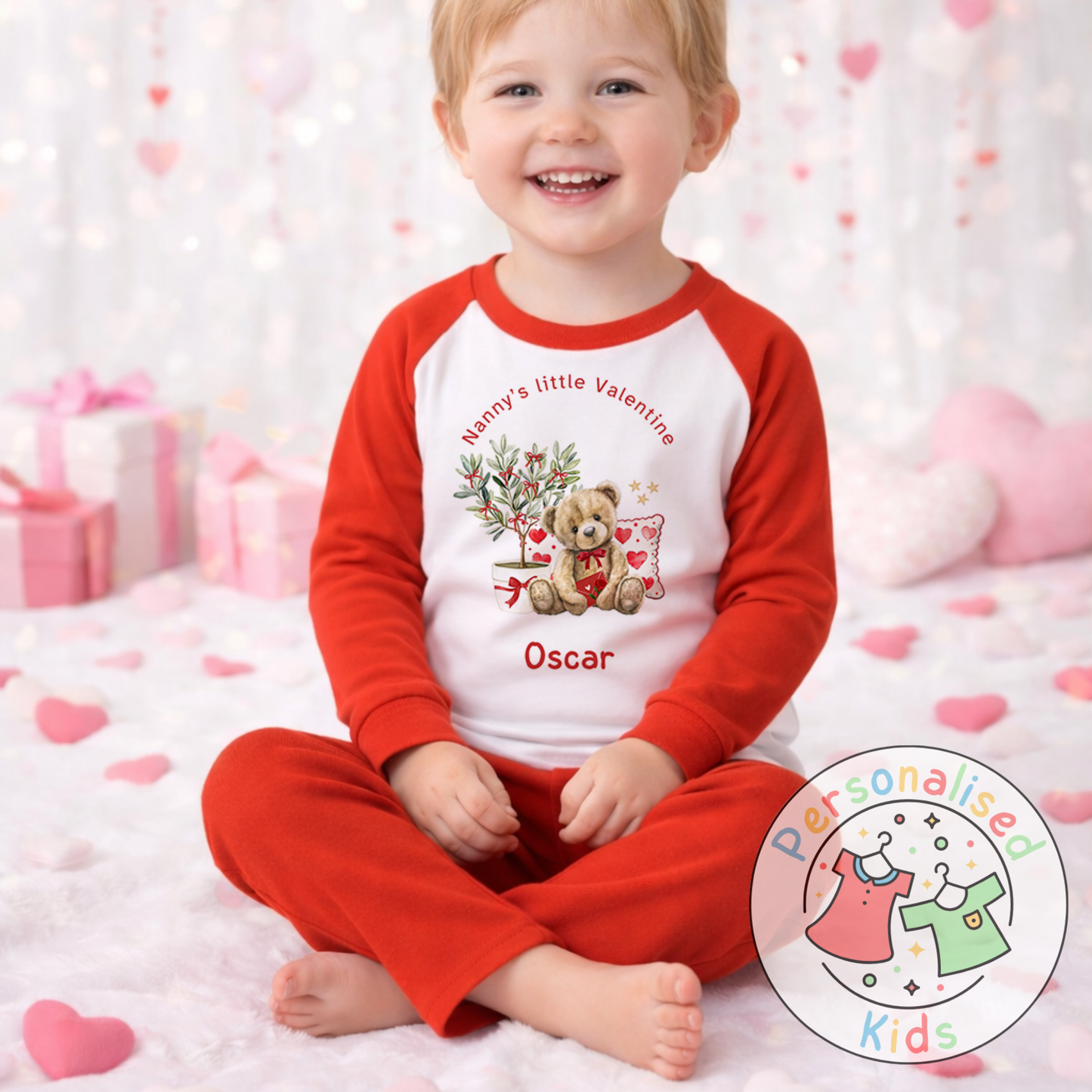 Personalised Valentine’s Pyjamas – Our Little Valentine V005