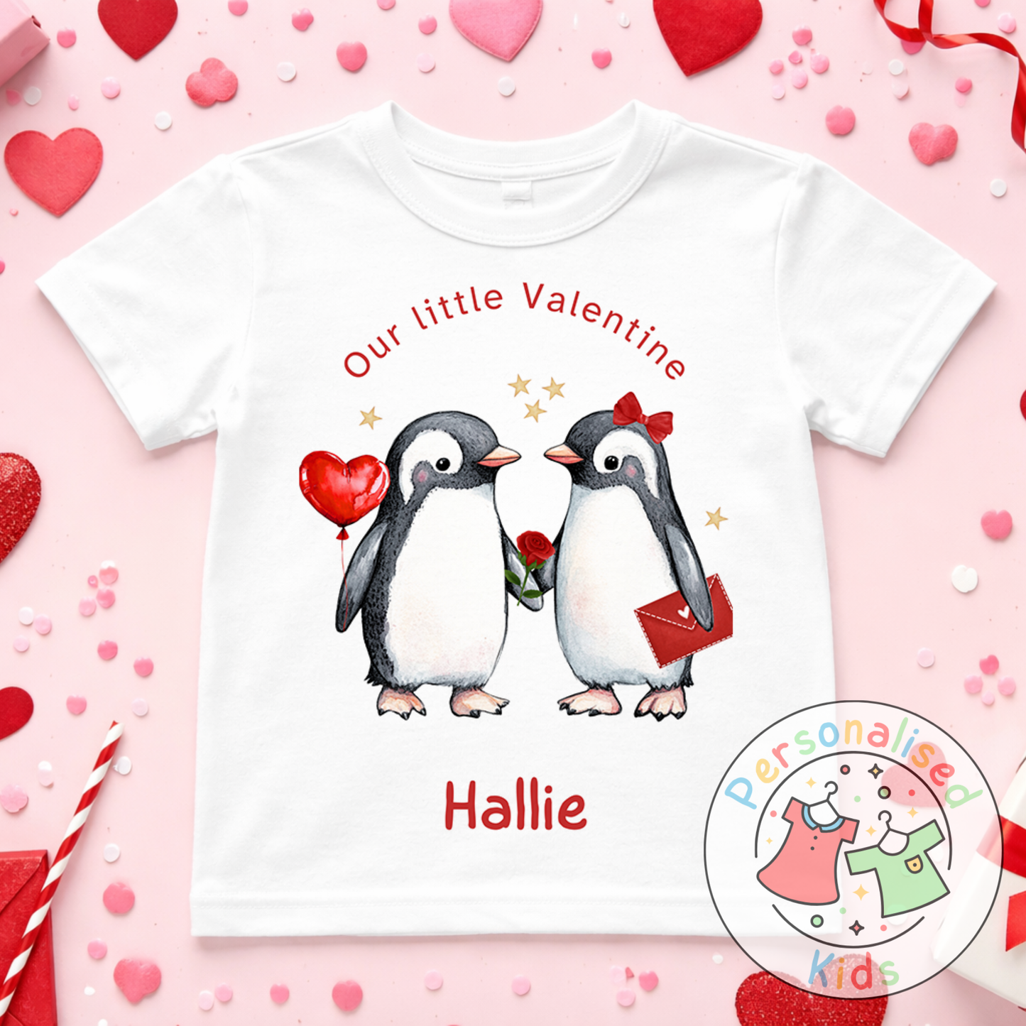 Personalised Valentine’s Baby Grow, T-Shirt, Bodysuit or Romper V008