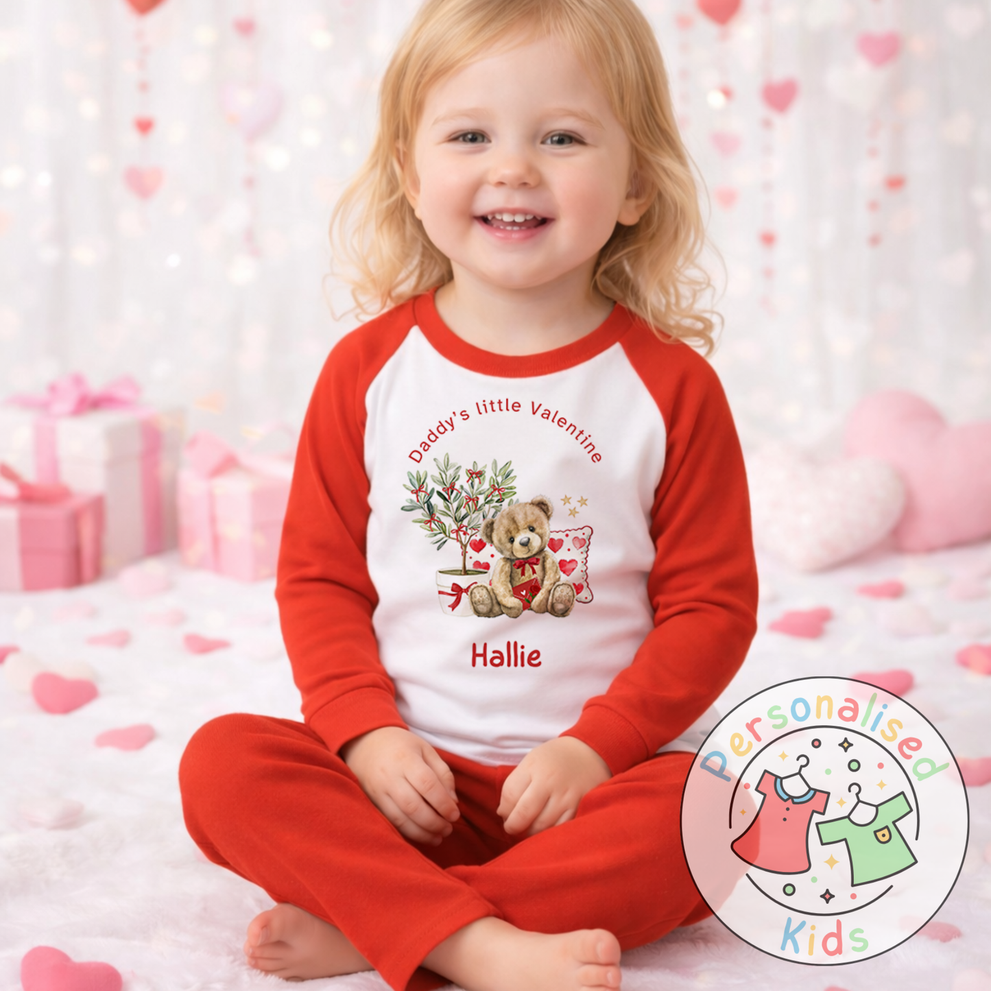 Personalised Valentine’s Pyjamas – Our Little Valentine V005