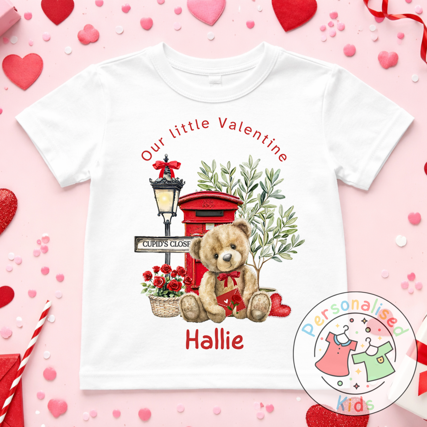 Personalised Valentine’s Baby Grow, T-Shirt, Bodysuit or Romper V004