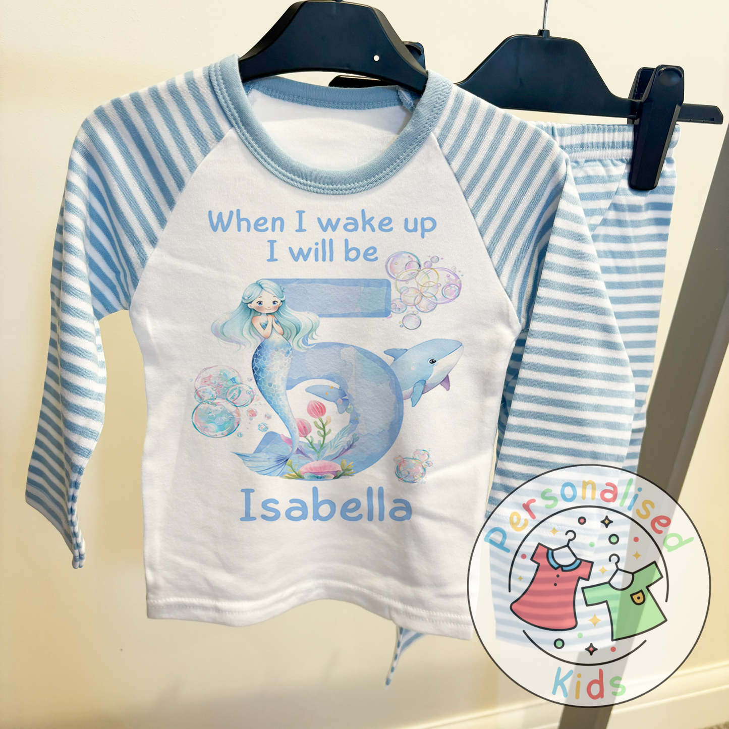 Personalized Mermaid Birthday Pyjamas – Magical Dreams for Your Little Mermaid!