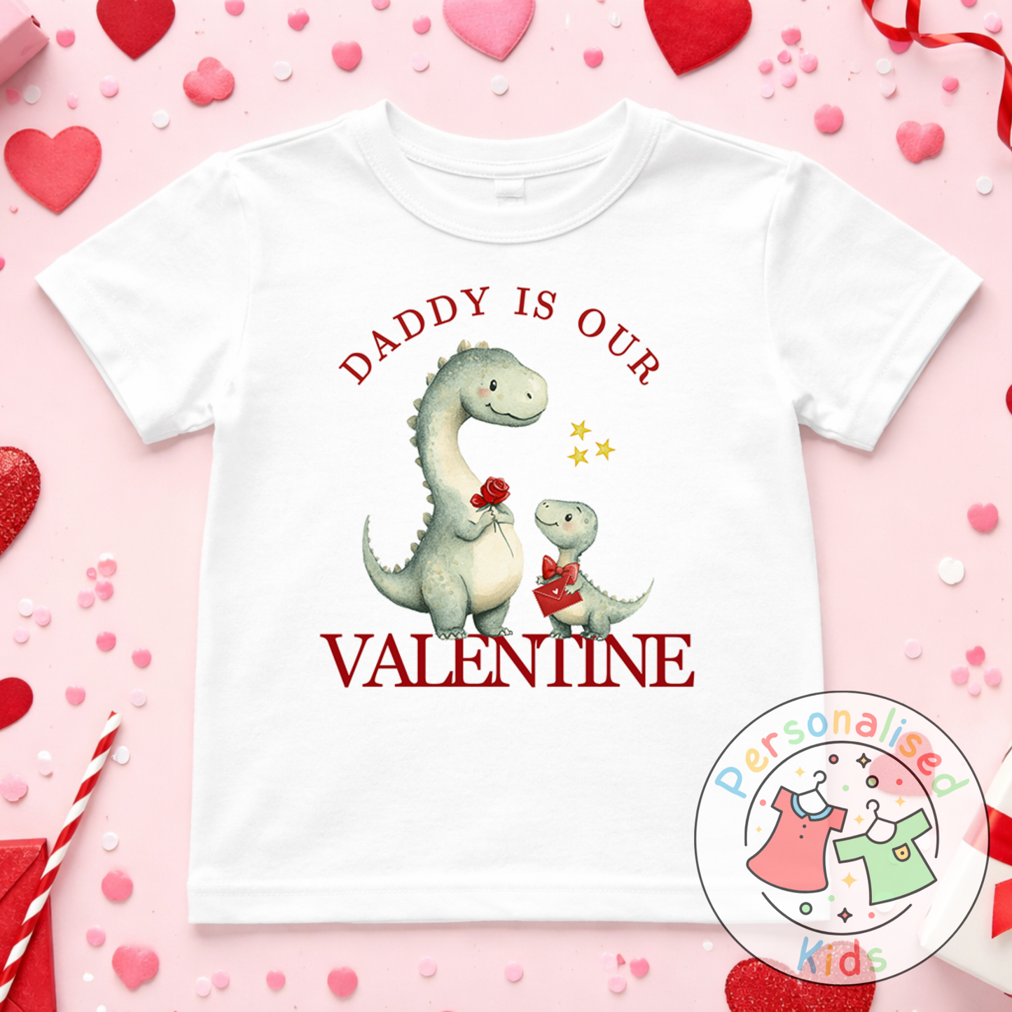 Personalised Valentine’s Baby Grow, T-Shirt, Bodysuit or Romper V010