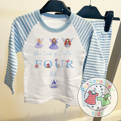 Personalised Fairy Birthday Pyjamas – “When I Wake Up, I Will Be” Design