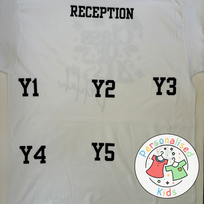 Personalised School Memory Handprint T-Shirt – Leavers Keepsake Shirt