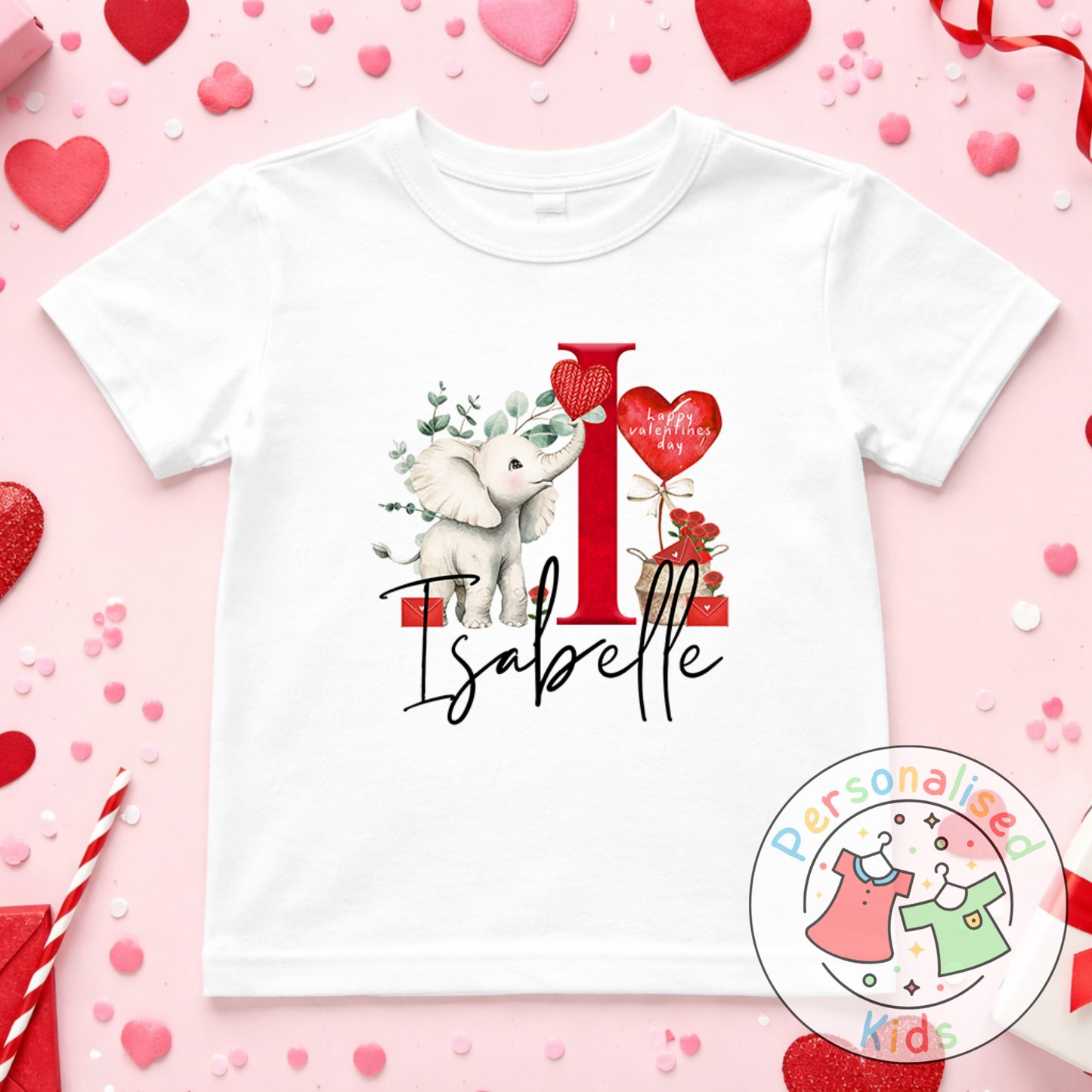 Personalised Valentine’s Baby Grow, T-Shirt, Bodysuit or Romper V012