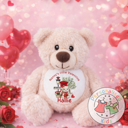 Personalised Valentine’s Teddy Bear – Custom Name Plush Gift V029