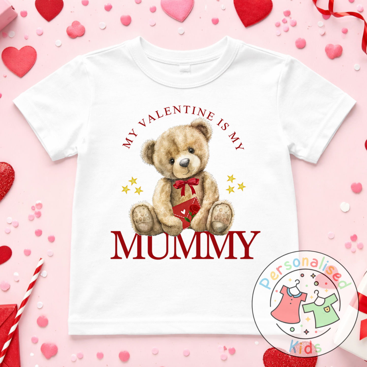 Personalised Valentine’s Baby Grow, T-Shirt, Bodysuit or Romper V011