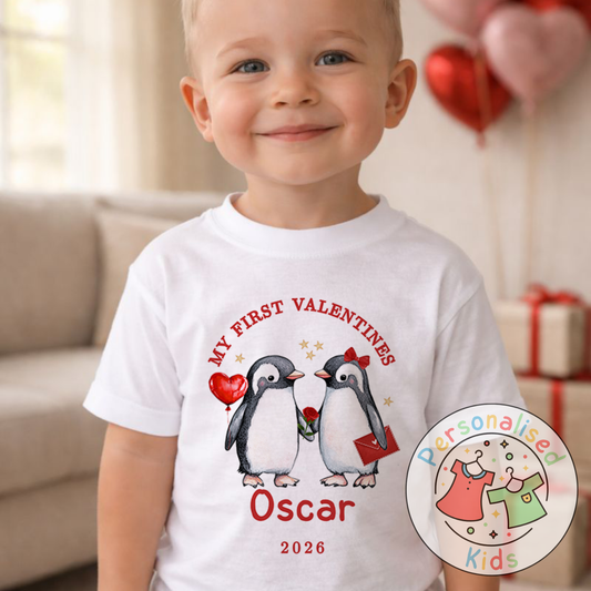 Personalised “My First Valentines” T-Shirt V022