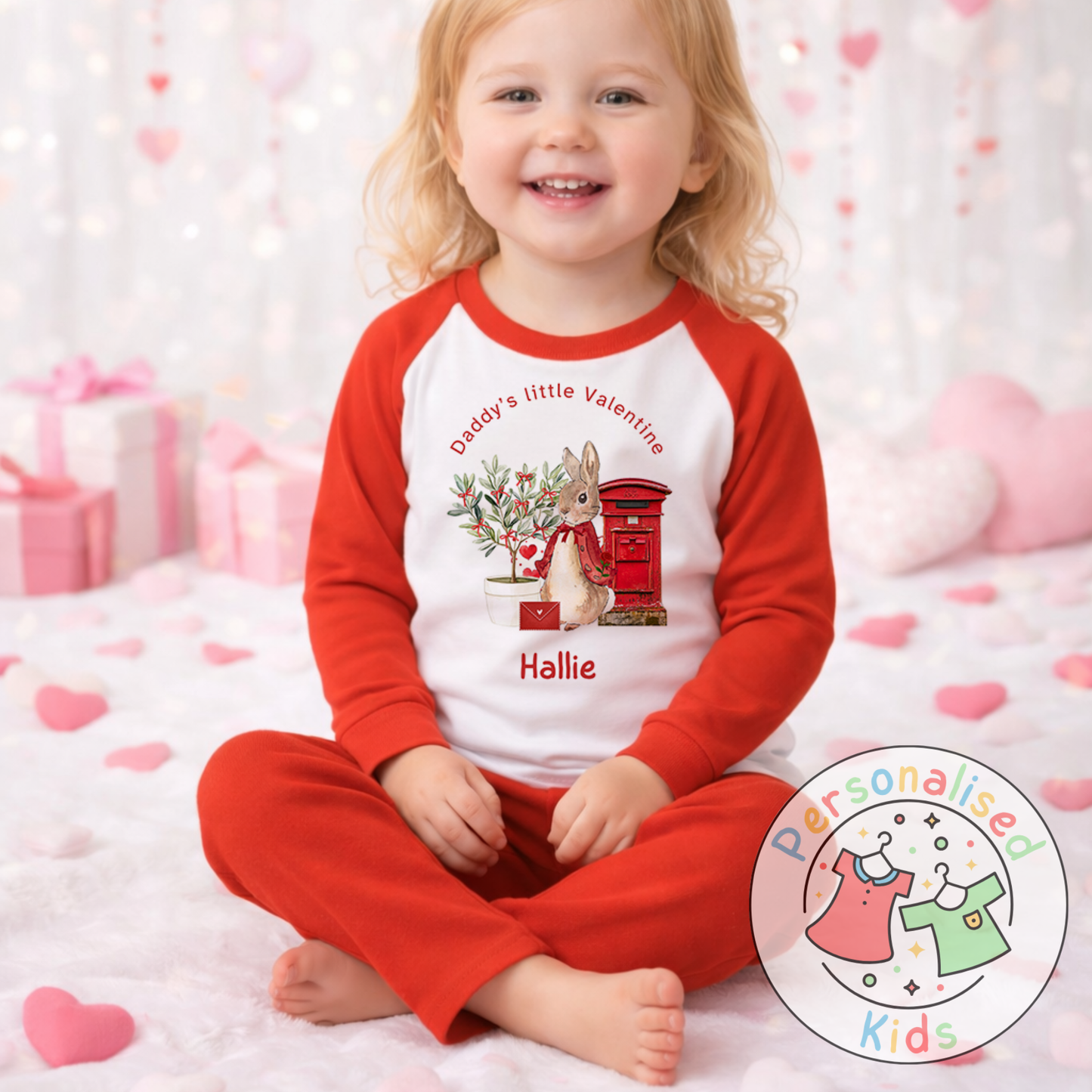 Personalised Valentine’s Pyjamas – Our Little Valentine V007