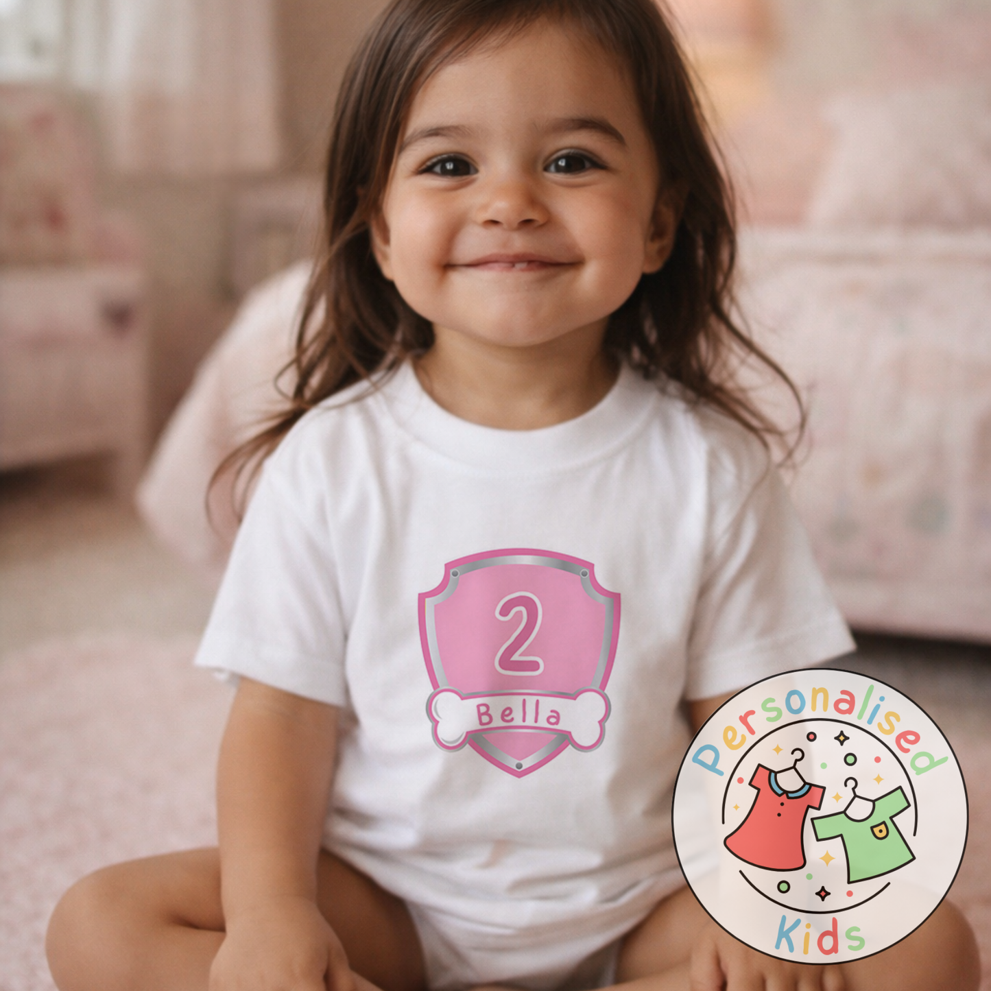 Personalised Birthday Number T-Shirt – Custom Name & Age Outfit