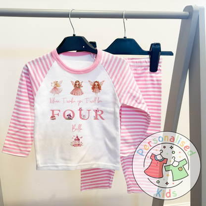 Personalised Fairy Birthday Pyjamas – “When I Wake Up, I Will Be” Design