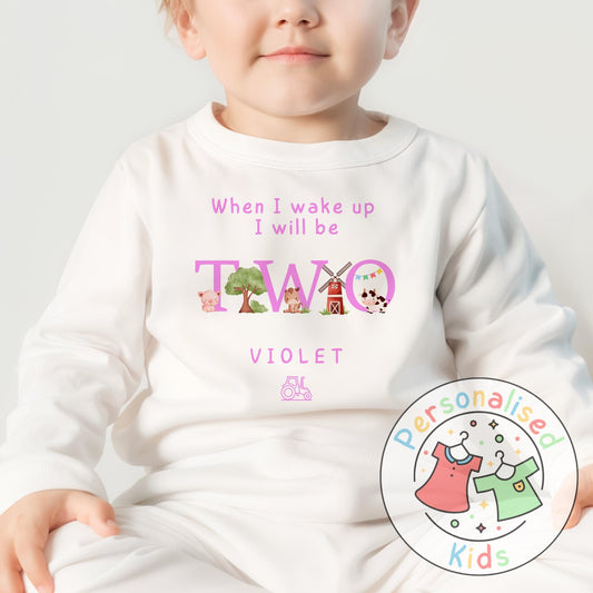Personalized Farm Animal Birthday Pyjamas – Perfect for Little Farmers!