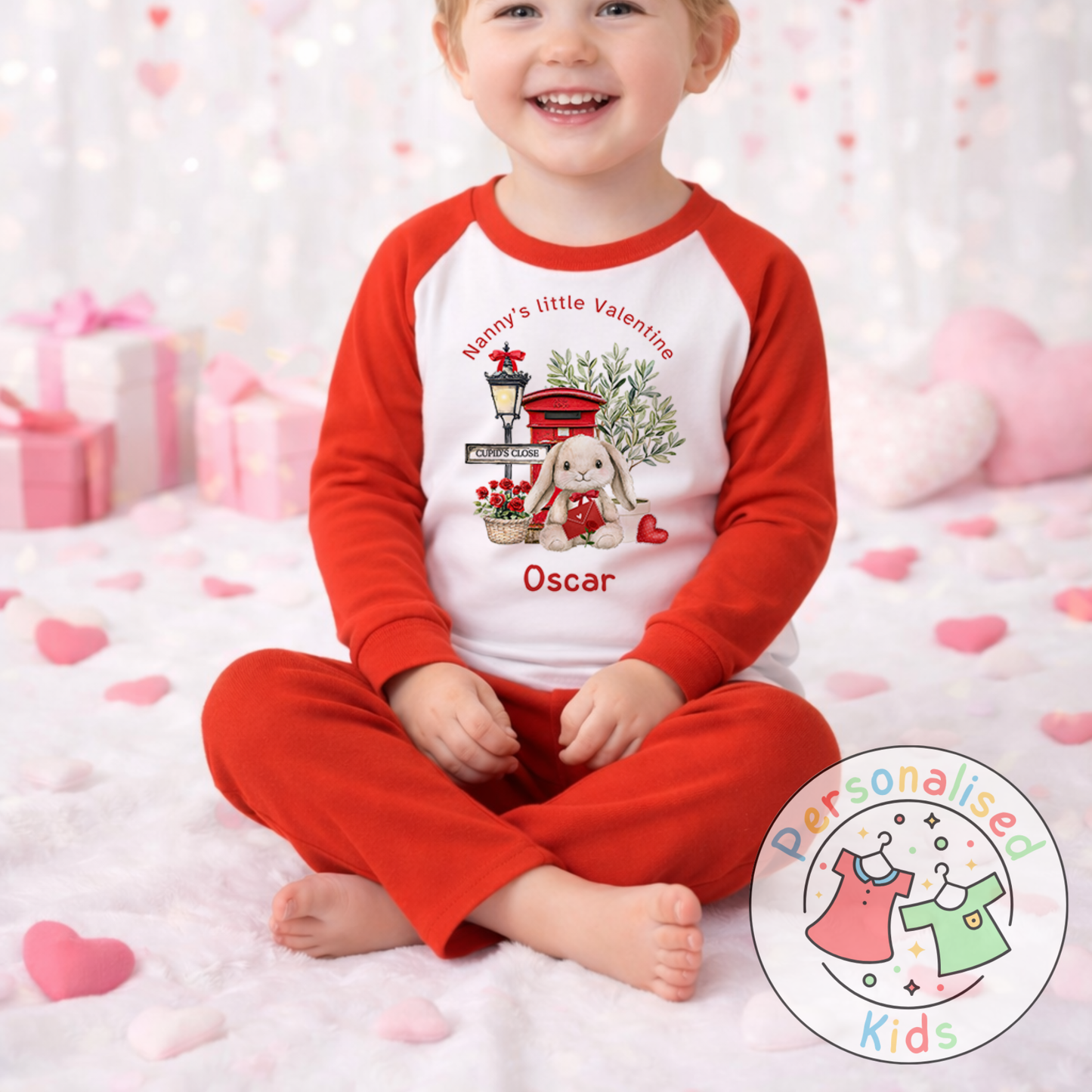 Personalised Valentine’s Pyjamas – Our Little Valentine V003