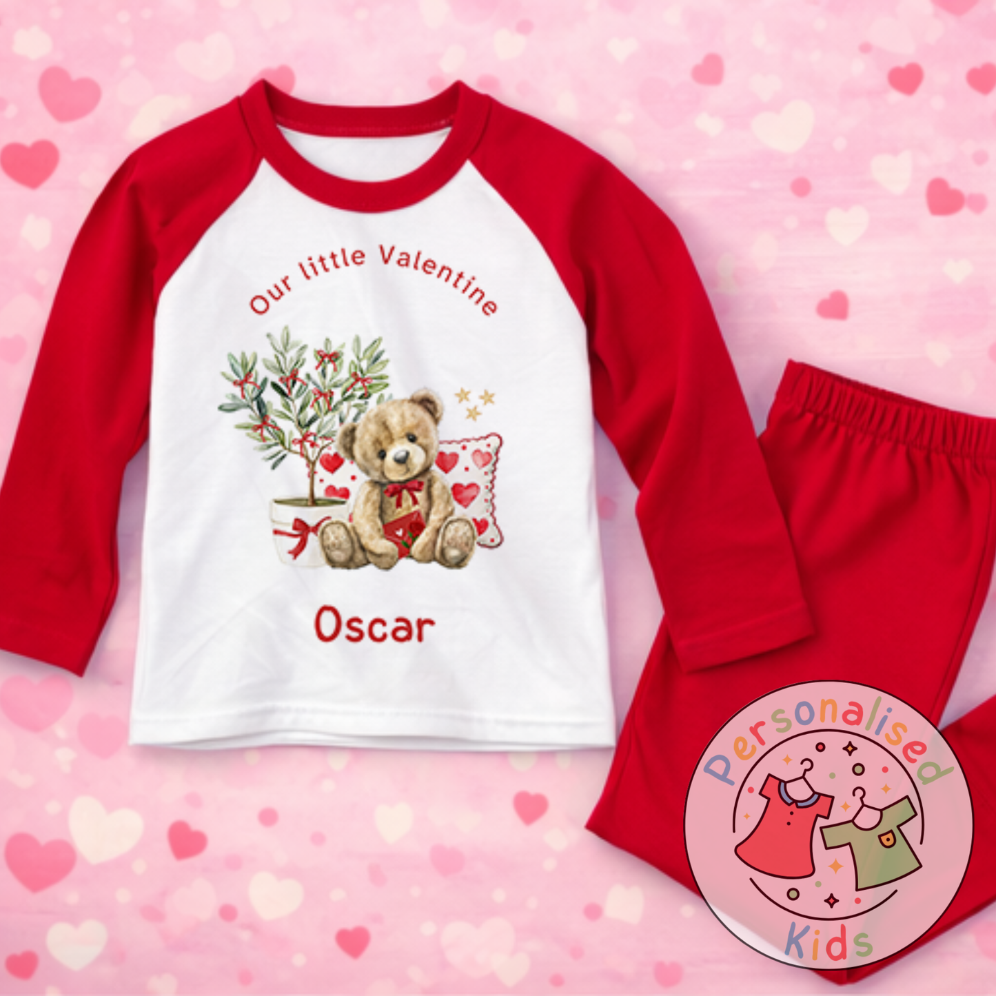 Personalised Valentine’s Pyjamas – Our Little Valentine V006