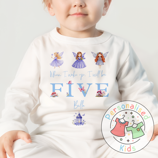 Personalised Fairy Birthday Pyjamas – “When I Wake Up, I Will Be” Design